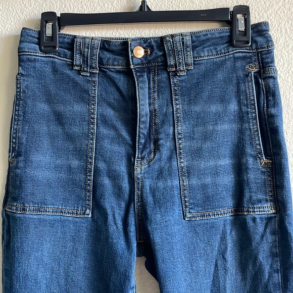 Anthropologie Picro and the Letterpress The Icon Flare Dark Wash Denim Jeans 28 - Picture 6 of 9